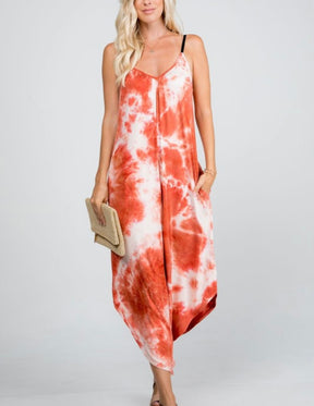 Mindi Tie dye Jumpsuit with Pockets