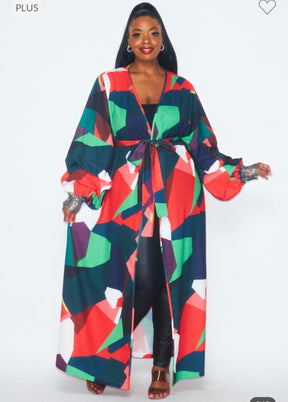Jacklyn Chiffon Rhinestone Cuff Cardigan