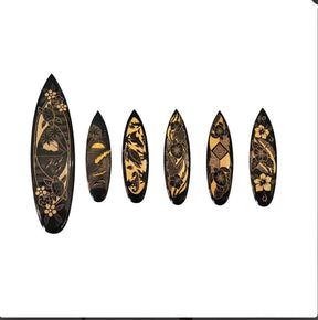 Wood Hand Carving Surfboard Decor