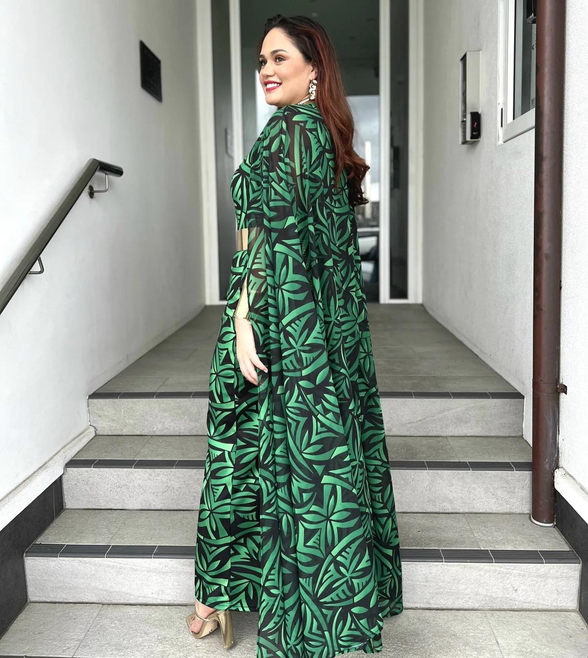 Mena Salamasina Cape Dress