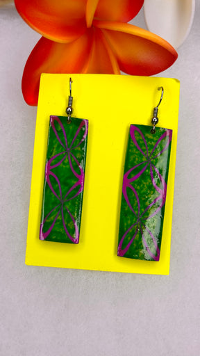 Samoan popo earrings long