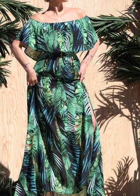 Taselina Off shoulder Maxi Dress