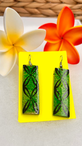 Samoan popo earrings long