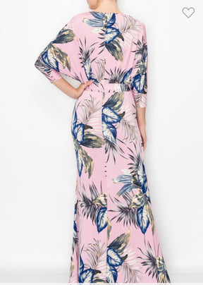 Valentina Maxi Dress with dollman sleeve