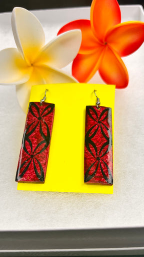 Samoan popo earrings long