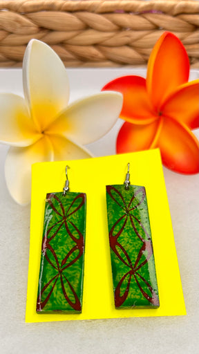 Samoan popo earrings long