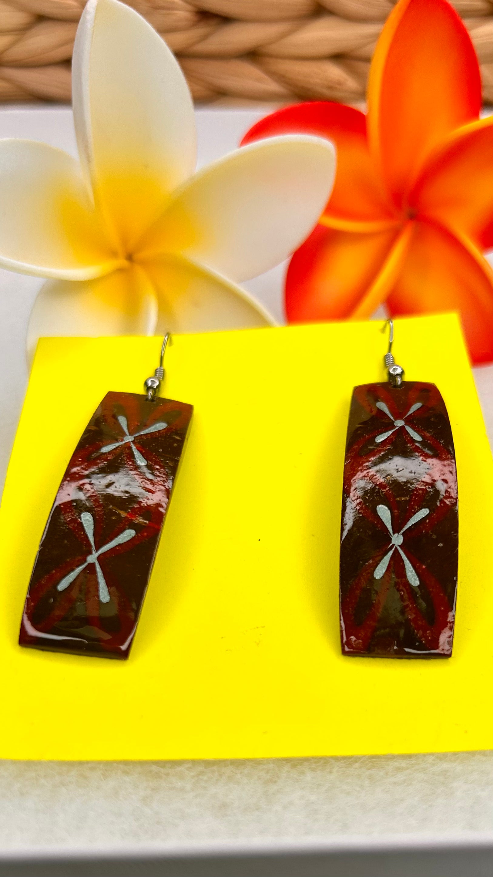 Samoan popo earrings long