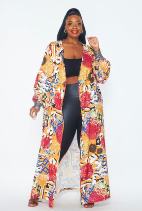 Jacklyn Chiffon Rhinestone Cuff Cardigan