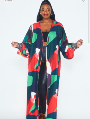 Jacklyn Chiffon Rhinestone Cuff Cardigan