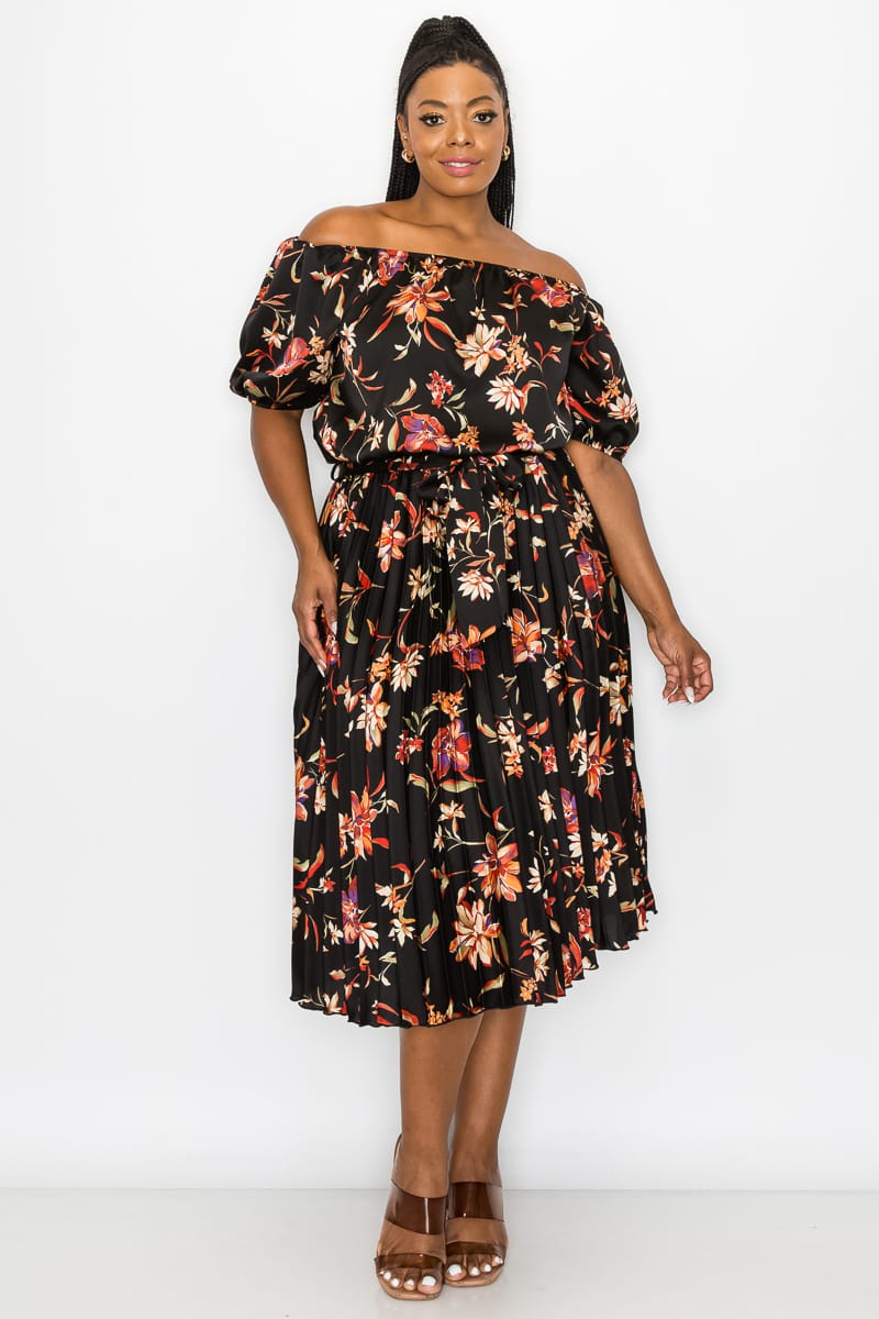 Off shoulder floral dress