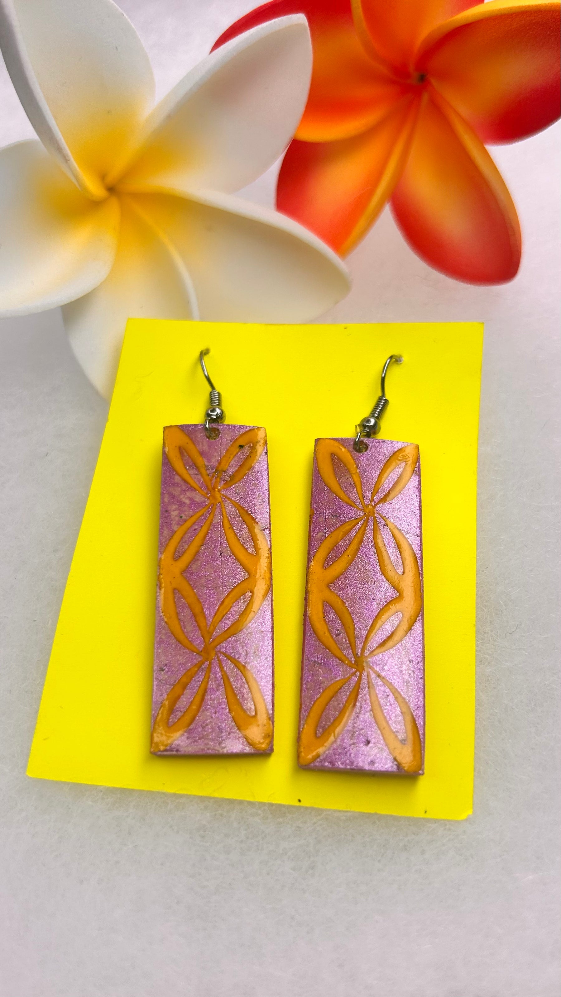 Samoan popo earrings long