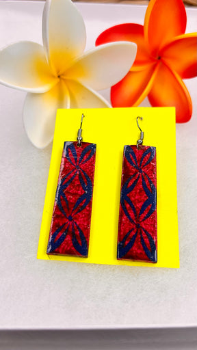 Samoan popo earrings long