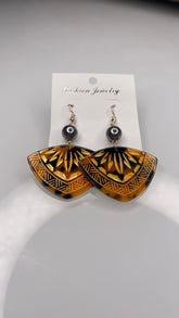Acrylic turtle shell earrings
