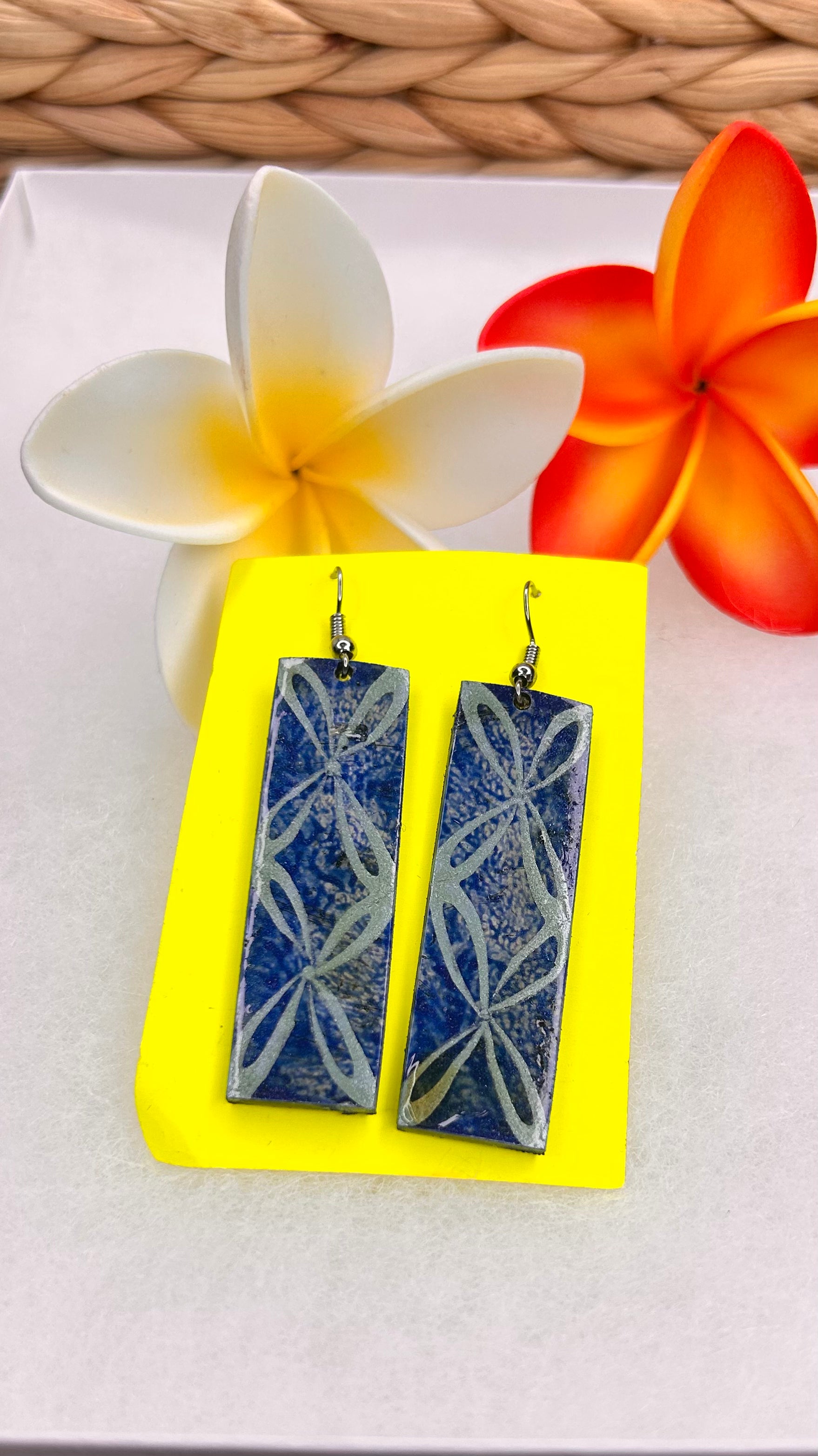 Samoan popo earrings long