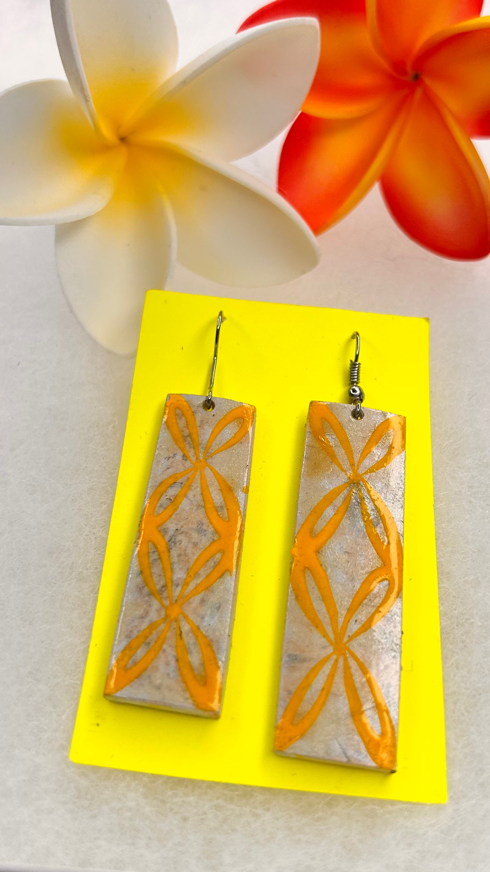 Samoan popo earrings long
