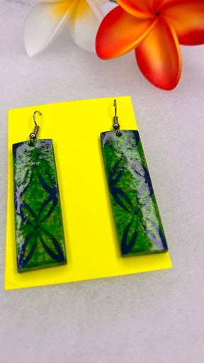 Samoan popo earrings long