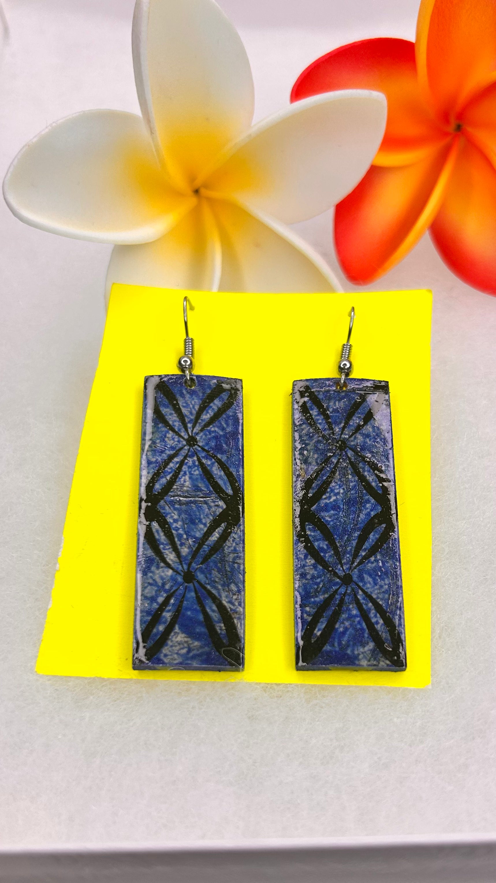 Samoan popo earrings long