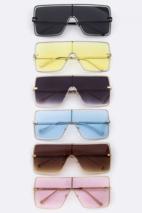 Colorful Square Aviator Shades