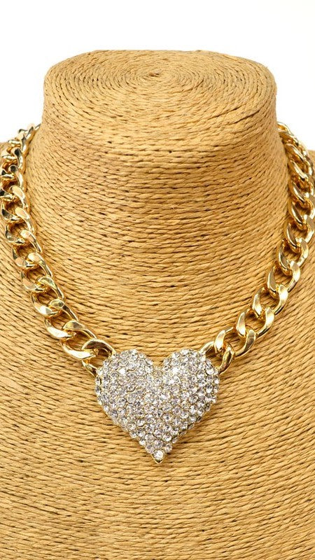 Janelle Heart Statement Chain
