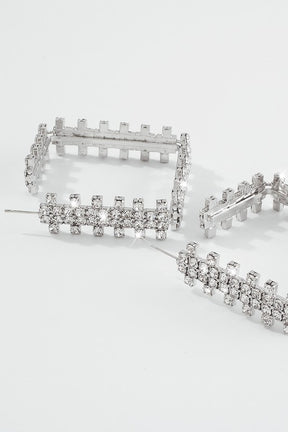 Chunky Large Crystal Hoop Earrings
