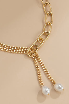 Pearl Pendant Chain Necklace