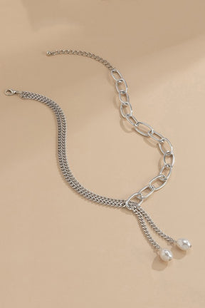 Pearl Pendant Chain Necklace