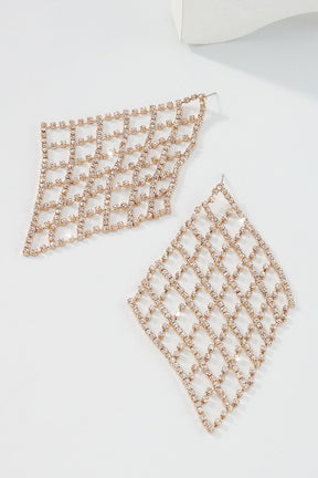 Veronica Rhinestone Mesh Earrings