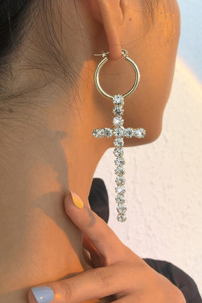 Icy Cross Earrings
