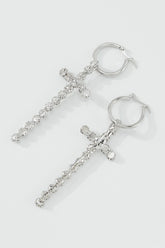 Icy Cross Earrings