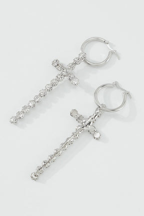Icy Cross Earrings
