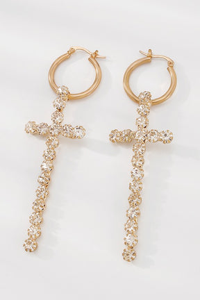 Icy Cross Earrings