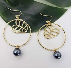 HG Pearl Dangle Hoops