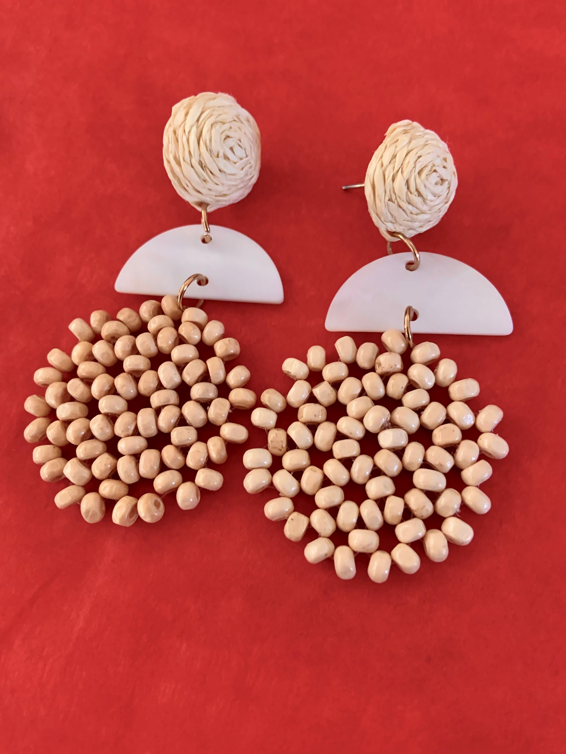 Java Wood Bead Earrings