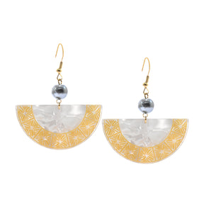 Fan acrylic earrings