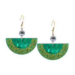 Fan acrylic earrings