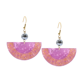 Fan acrylic earrings