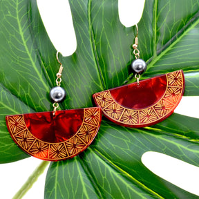 Fan acrylic earrings