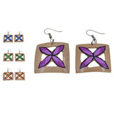 Square Tiare Coconut Earrings