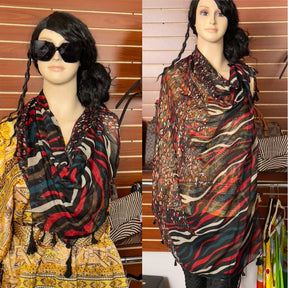 Assorted print scarf