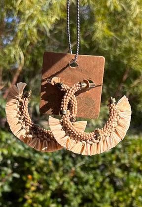 Pele raffia earrings
