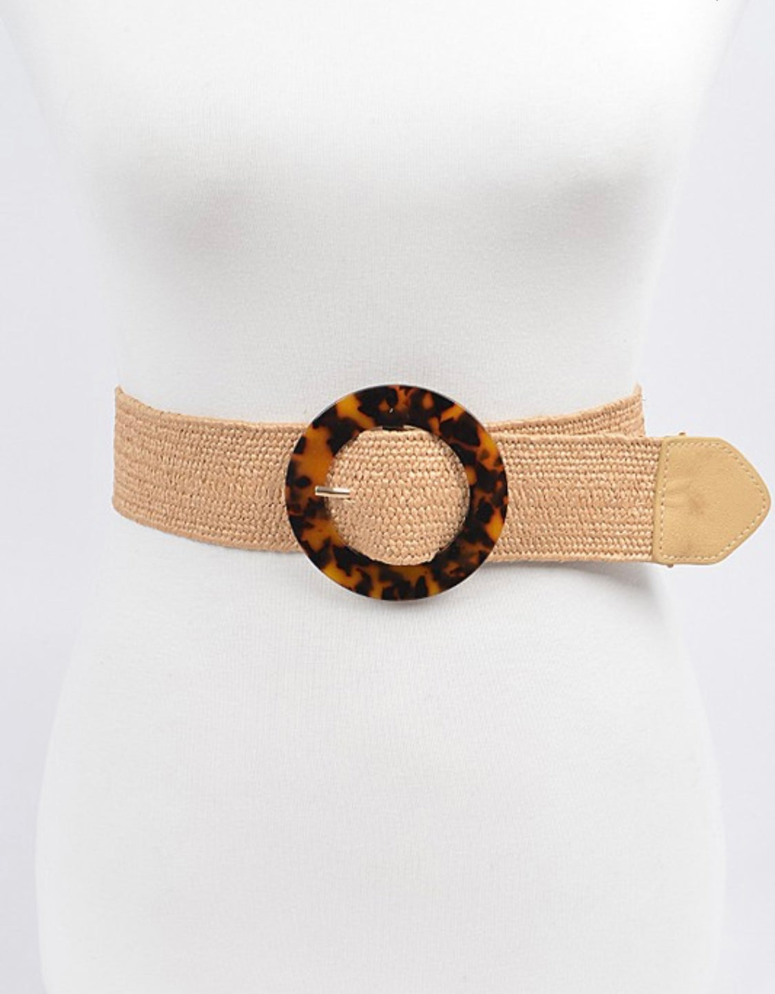 Turtle Shell buckle stretch belt