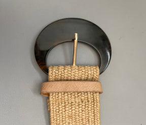 Turtle Shell buckle stretch belt
