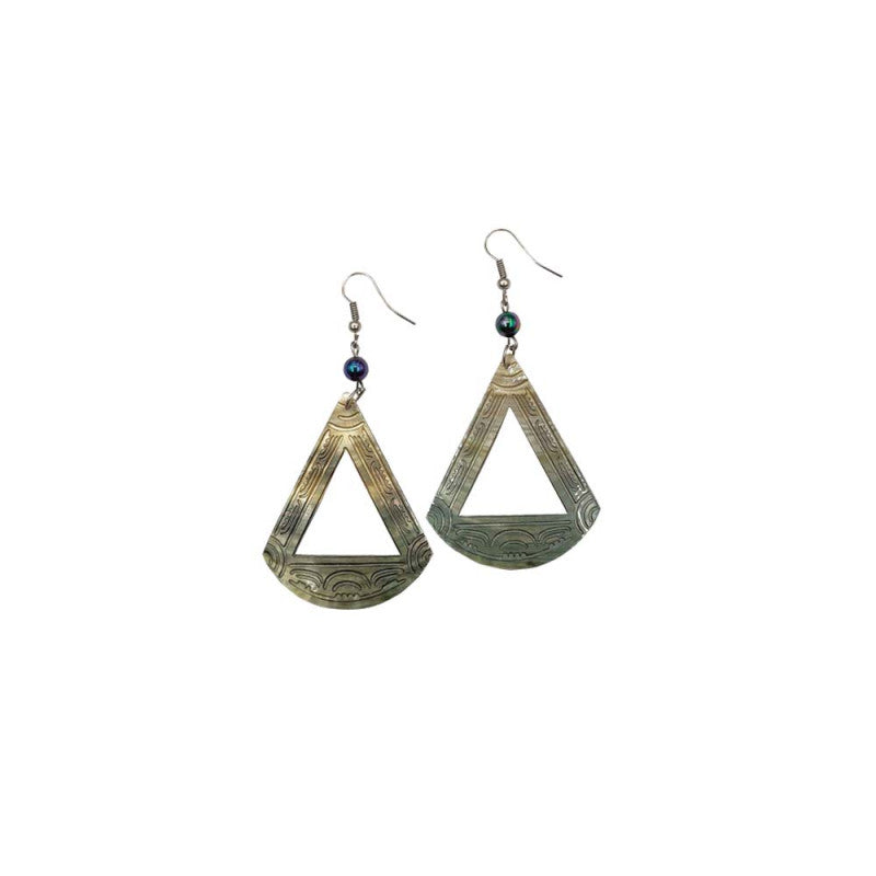 Natia Carved MOP Earrings