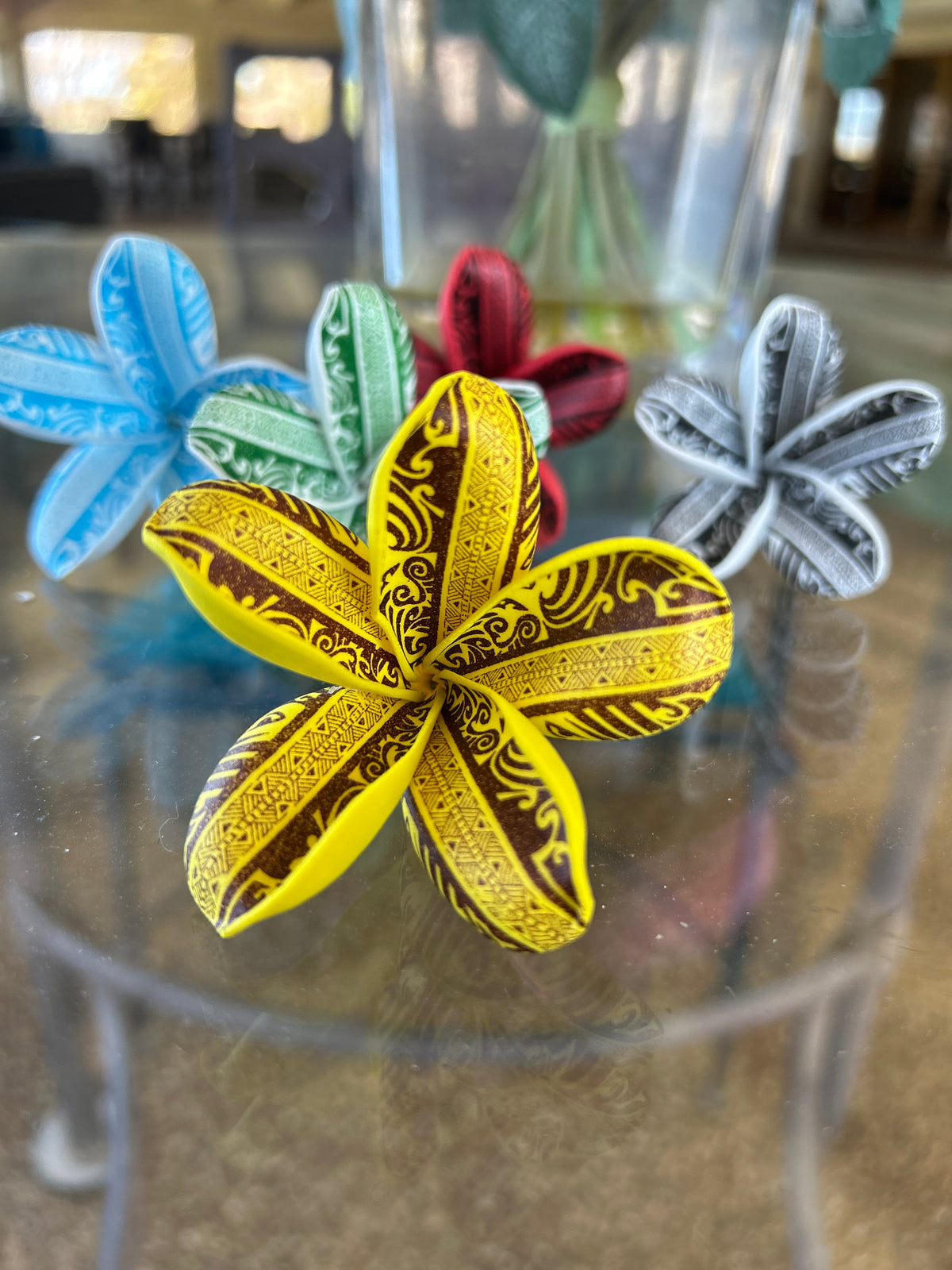 Colorful Tribal Plumeria Sei