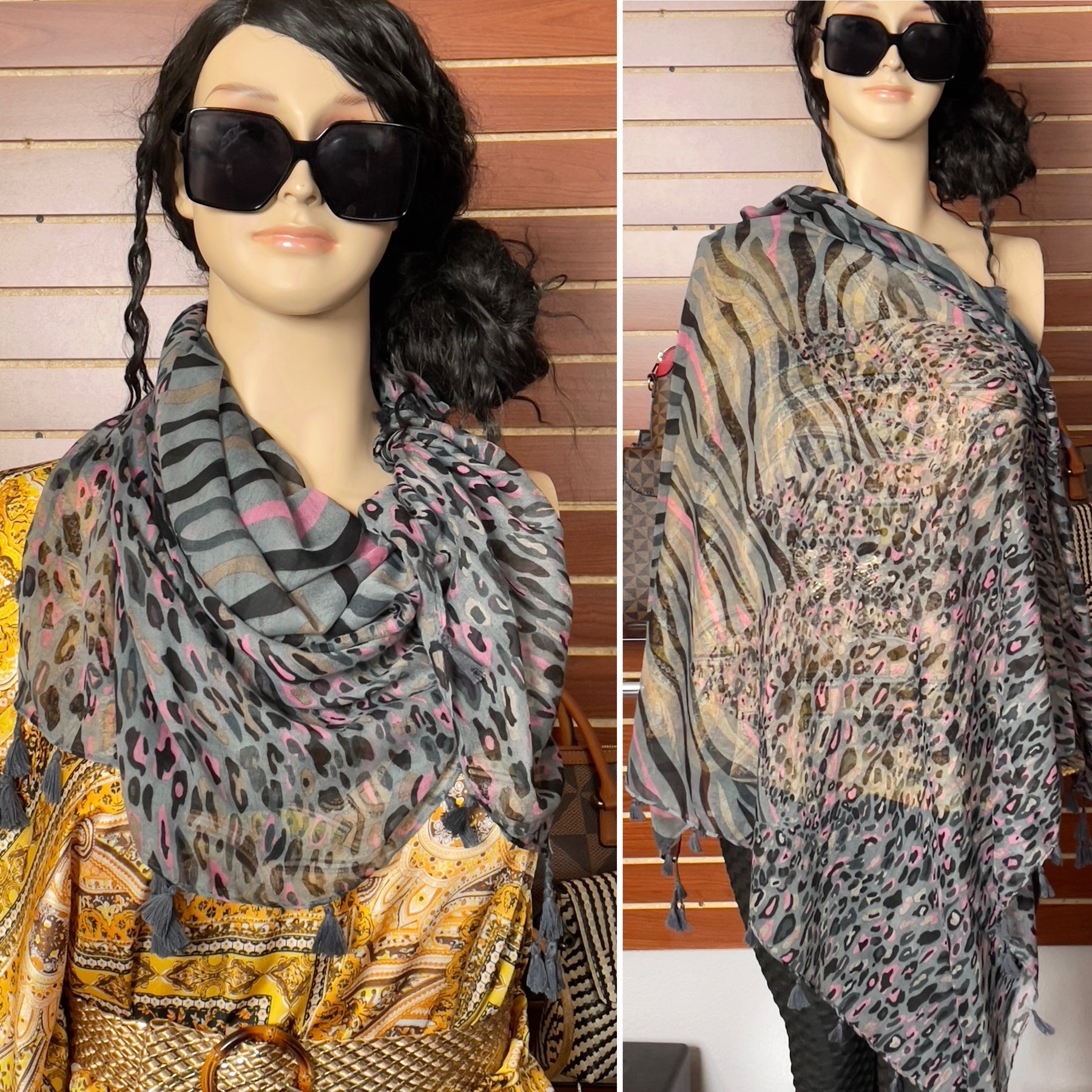 Assorted print scarf