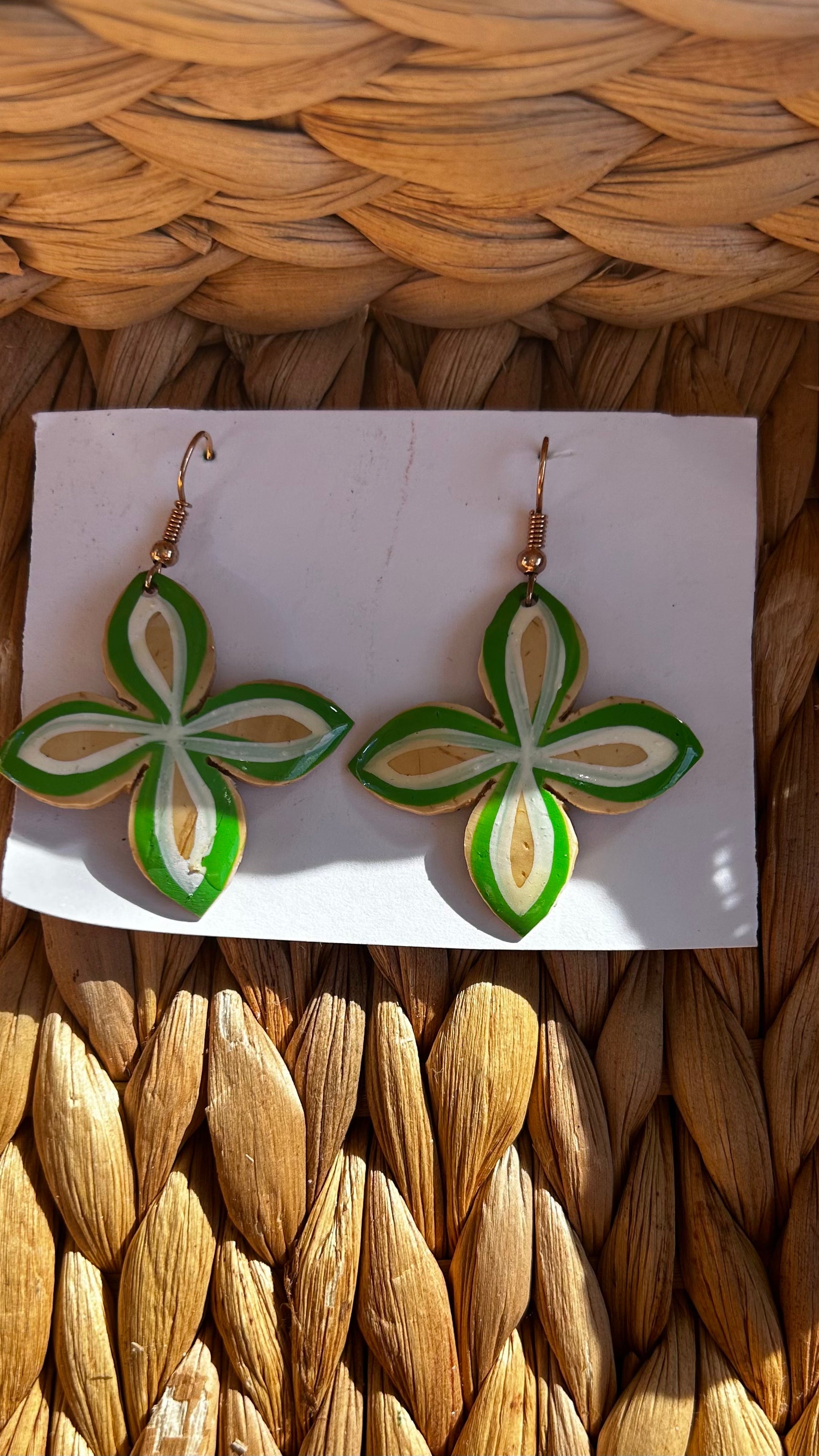 Made in Samoa acrylic earrings