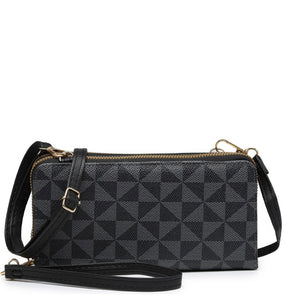 Manulua Double Zipper Crossbody Phone Wallet
