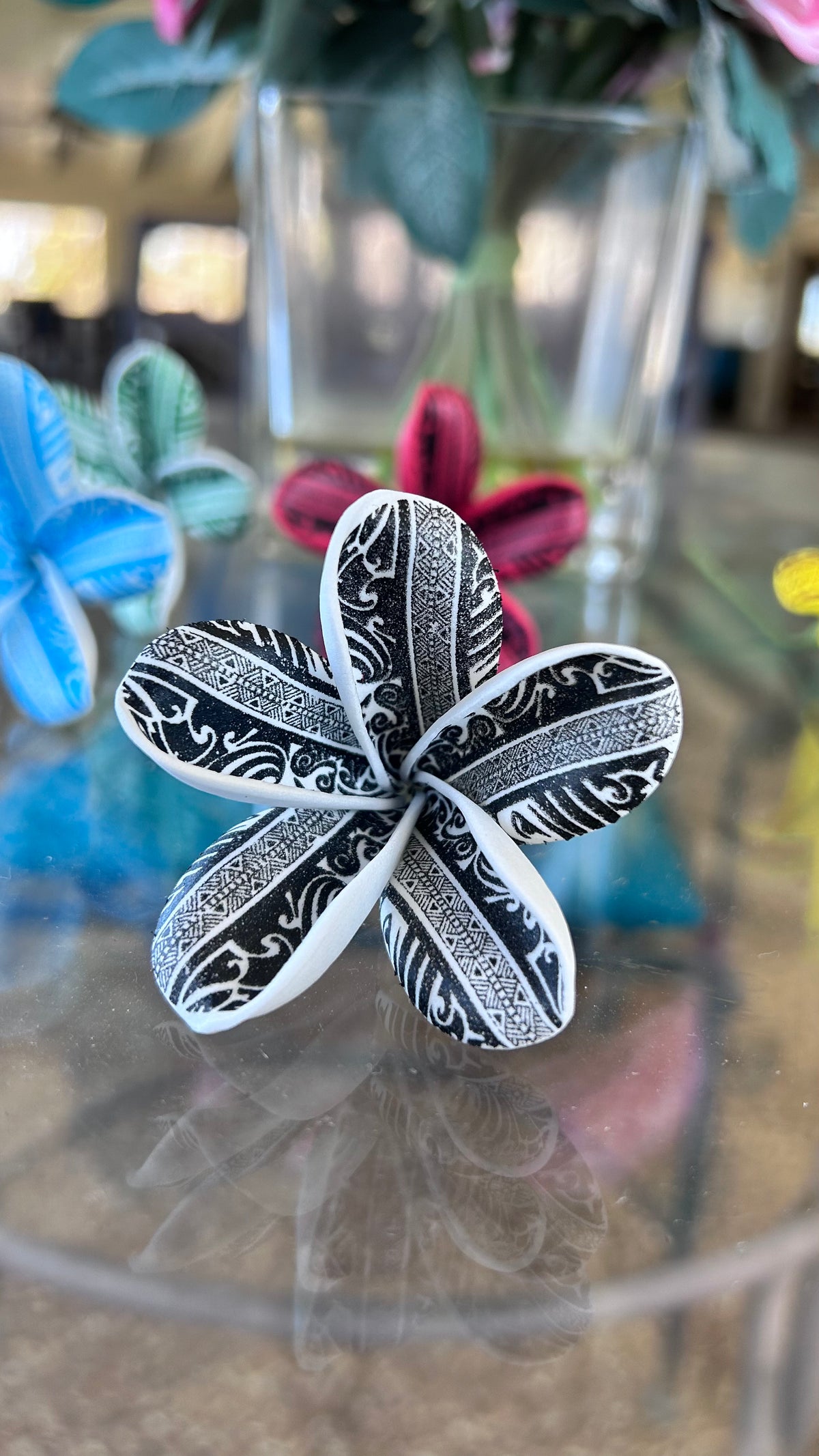 Colorful Tribal Plumeria Sei