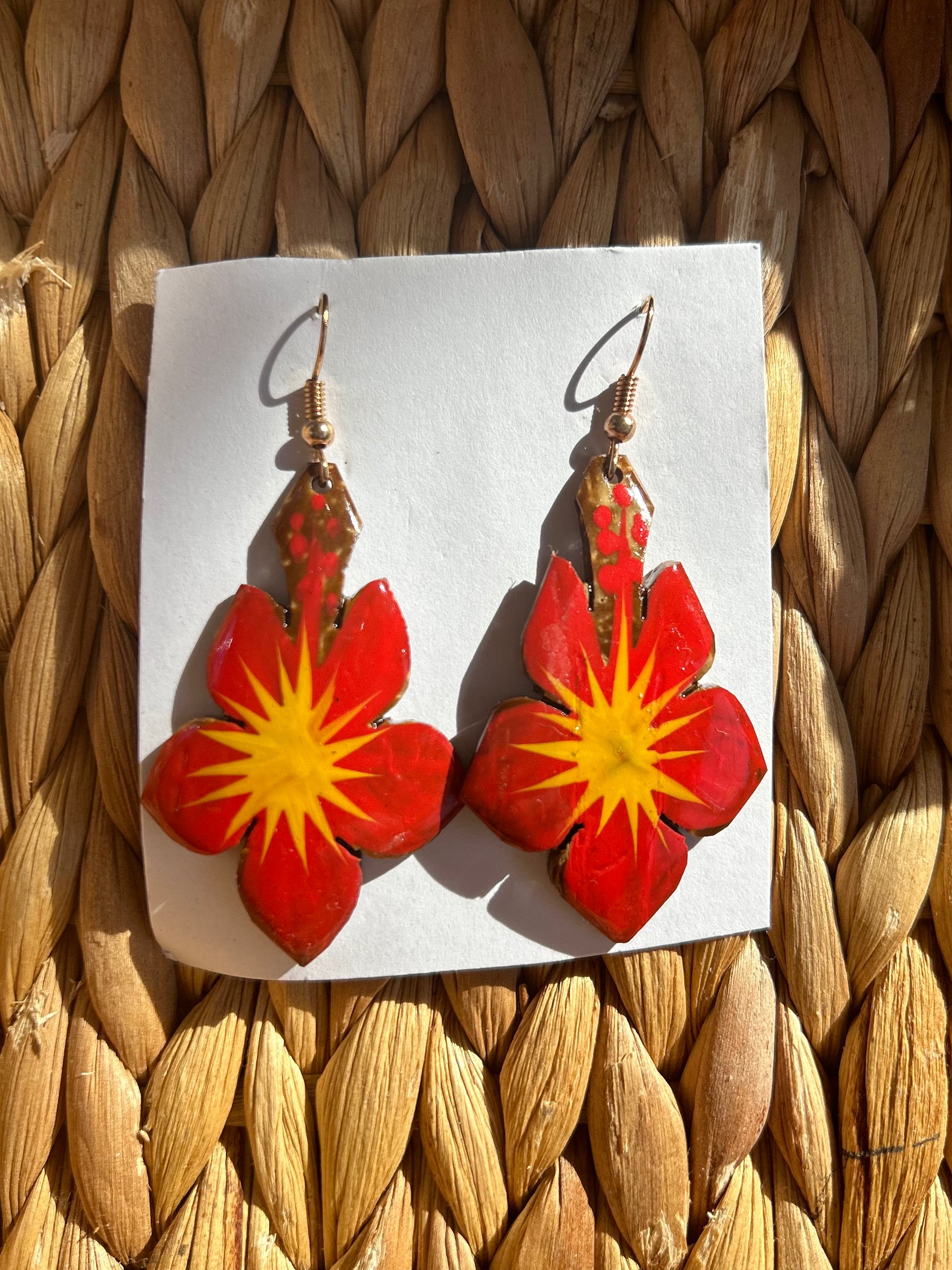 Made in Samoa acrylic earrings
