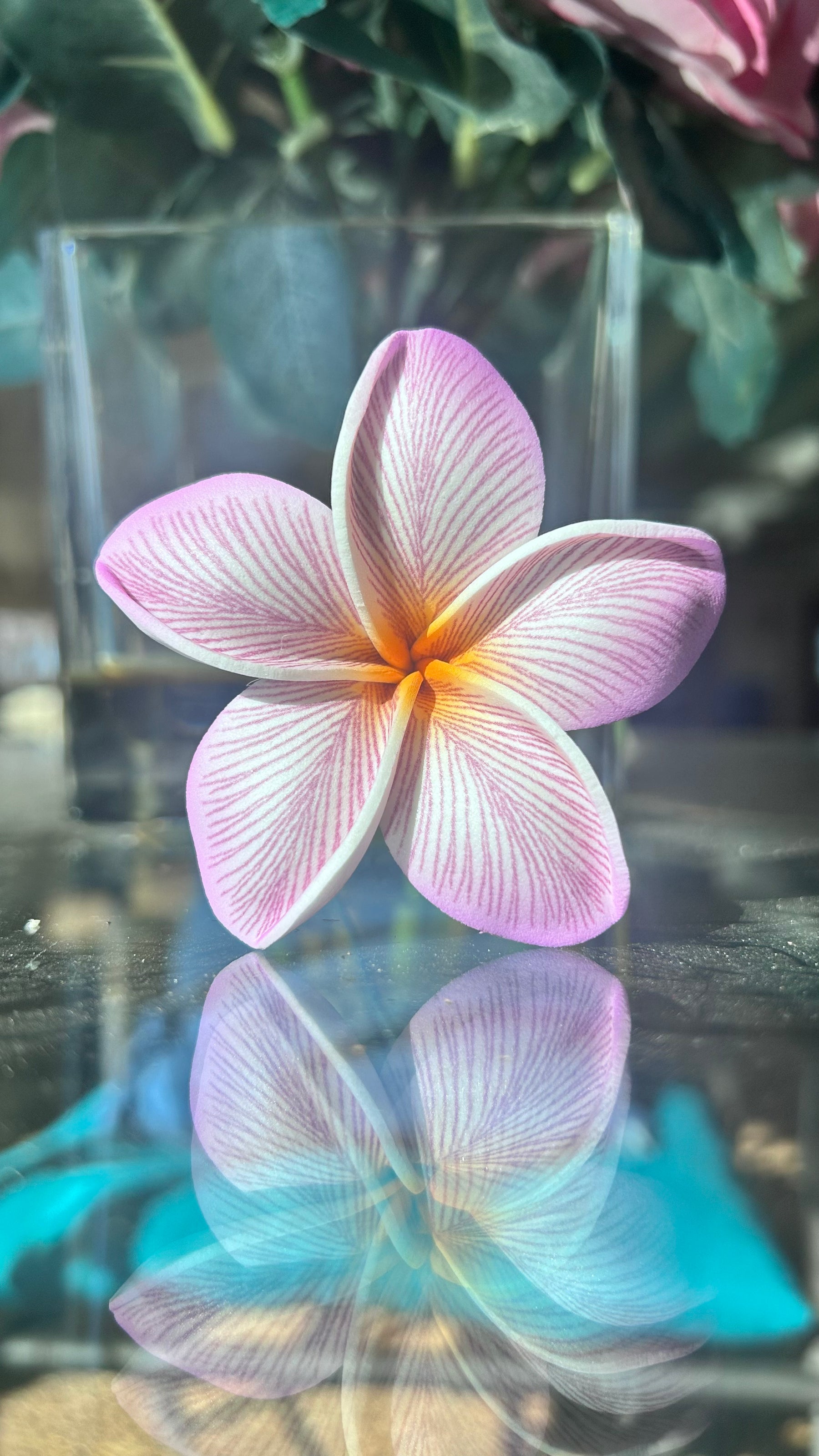 Mini Ombré plumeria with stem